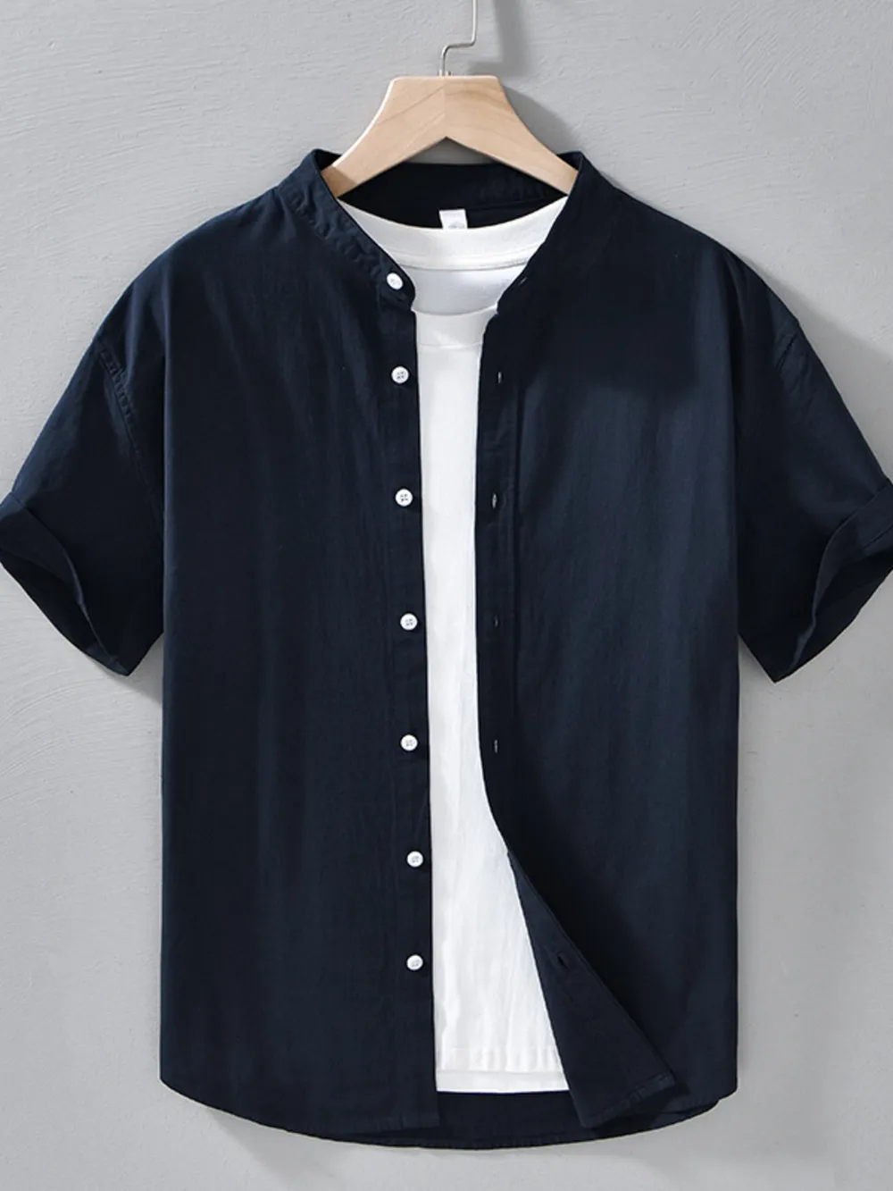 Men's Plus Size Button Up Short Sleeve Shirt
