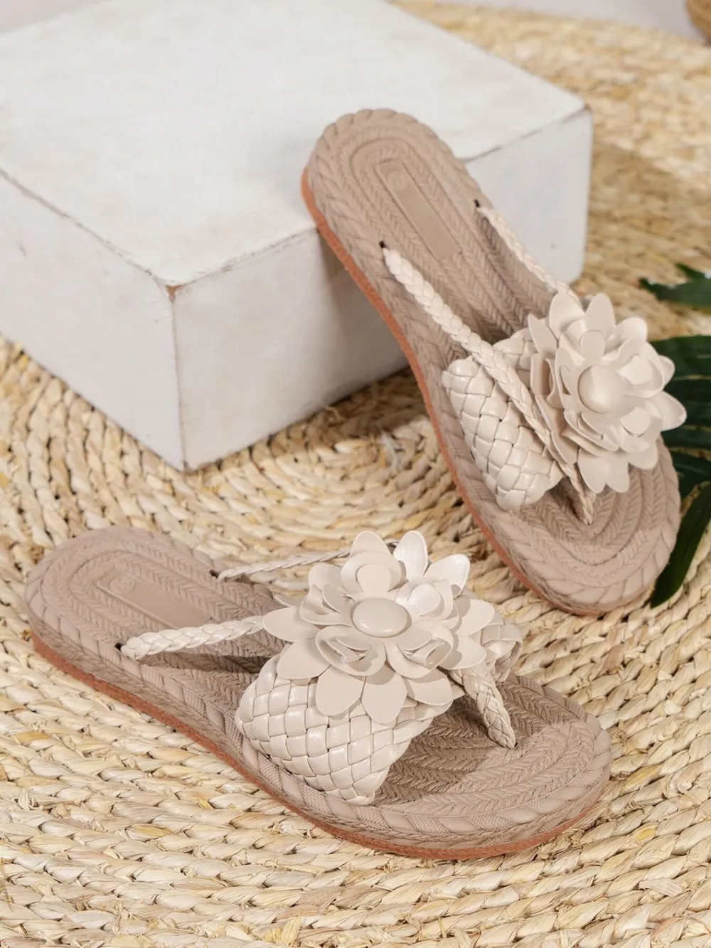 Floral Embellished Comfort Slide Sandals, image 4