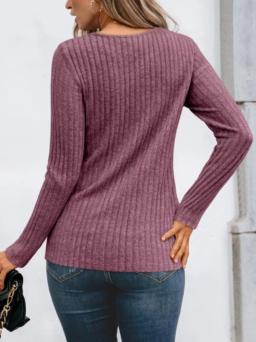 Ribbed Long Sleeve T-Shirt, image 22