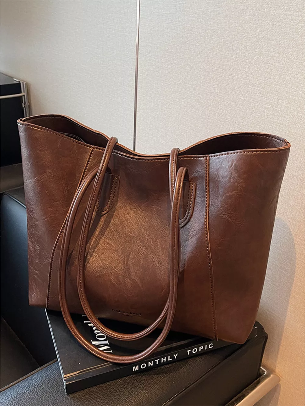 Classic Leather Tote Bag, image 11