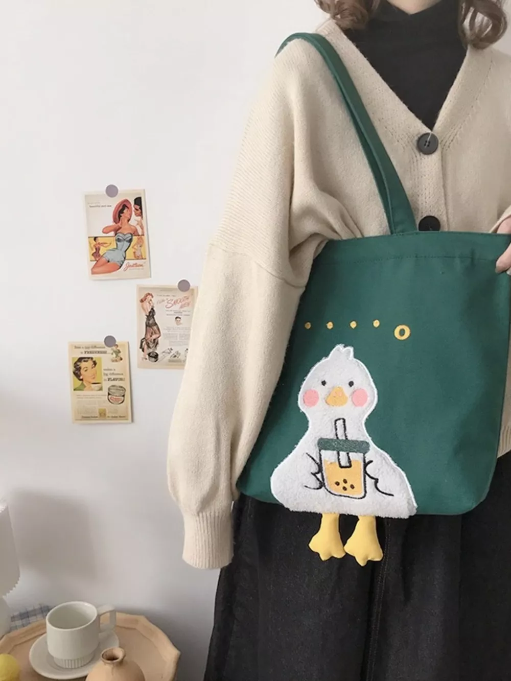 Duck Canvas Tote Bag, image 4