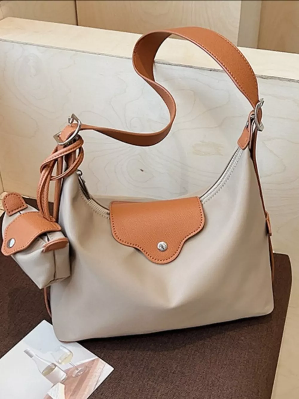 Hobo Crossbody Bag with Coin Purse, image 8