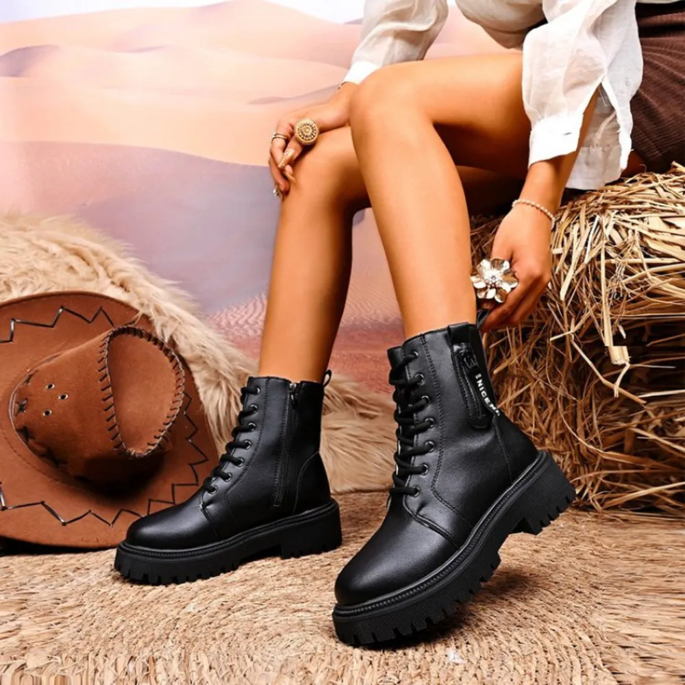 Lace-Up Platform Boots, image 6