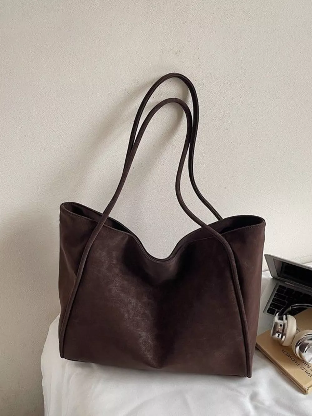 Solid Color Shoulder Bag, image 4