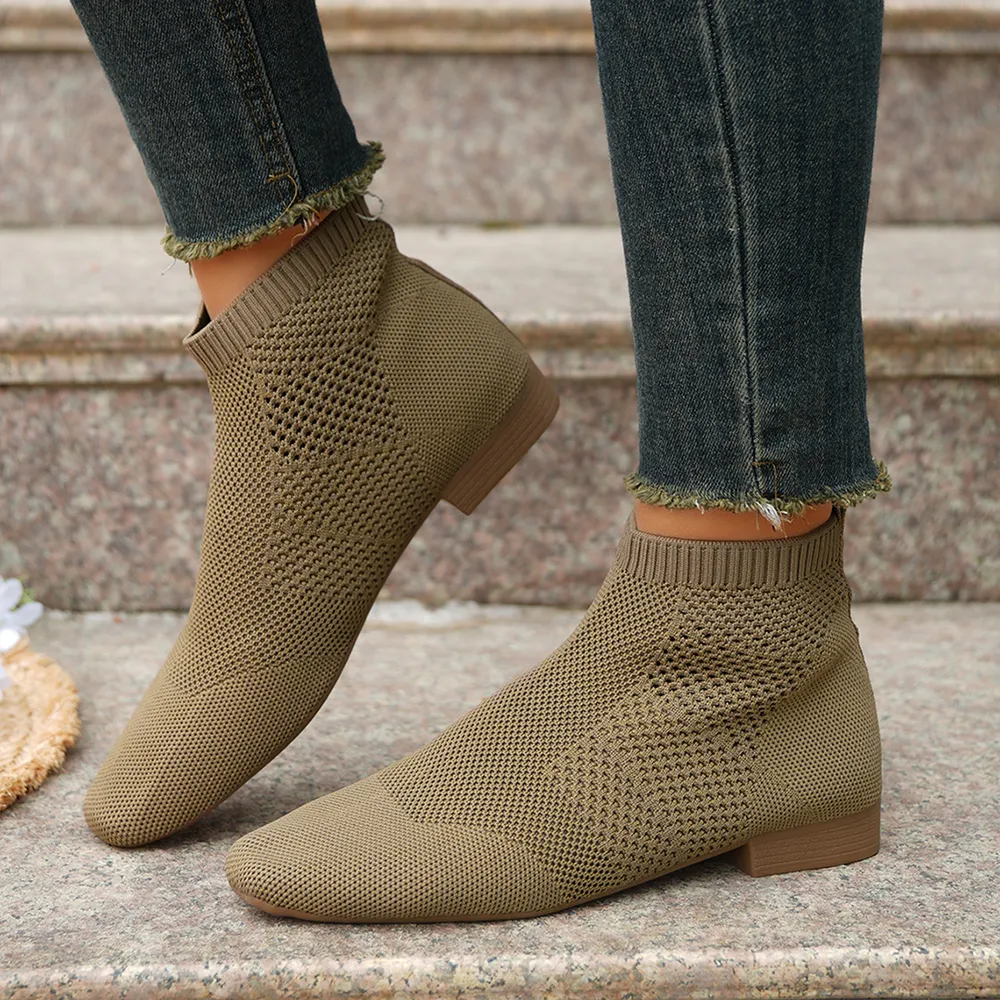 Mesh Knit Ankle Boots with Stretch Comfort Fit, image 8