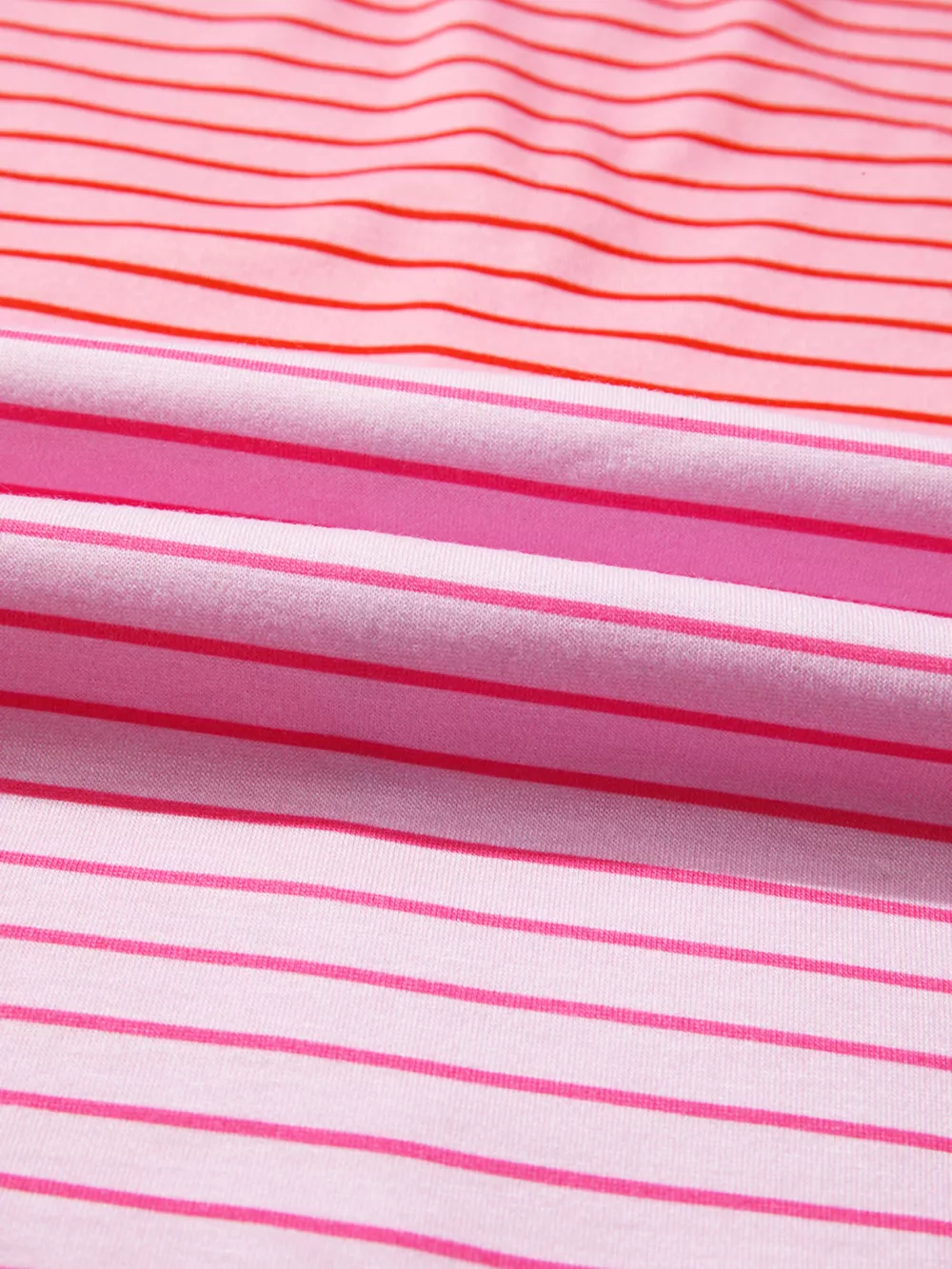 Striped Colorblock Exposed Seam Casual Long Sleeve Top, image 9