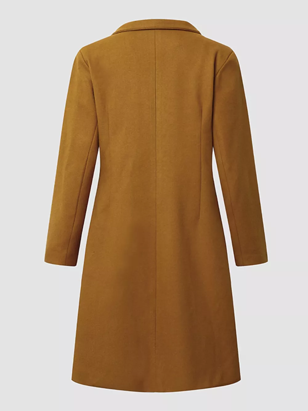 Full Size Single-Breasted Long Sleeve Overcoat Plus Size, image 4