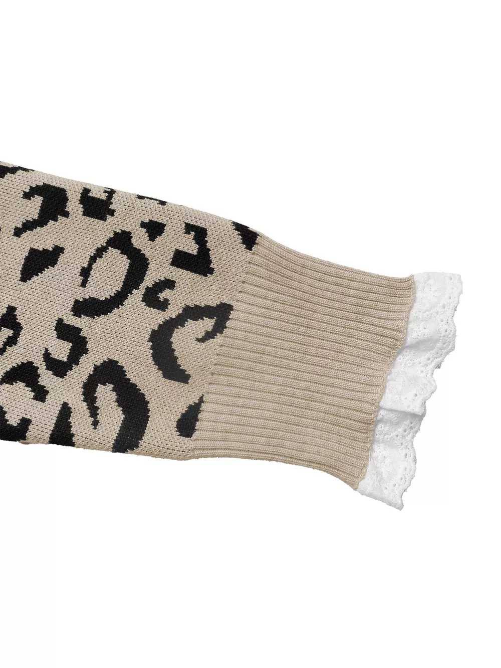 Frill Leopard Long Sleeve Sweater, image 7