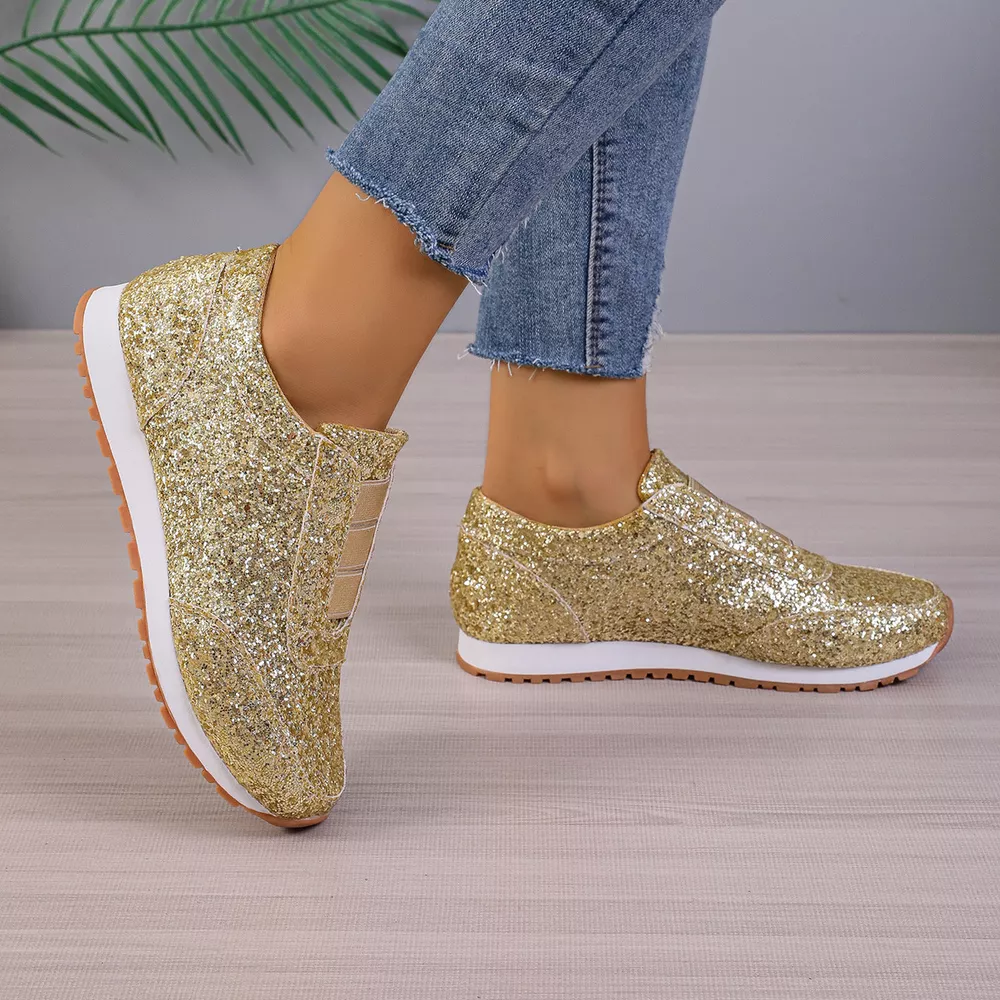 Round Toe Glitter Slip-Ons, image 5
