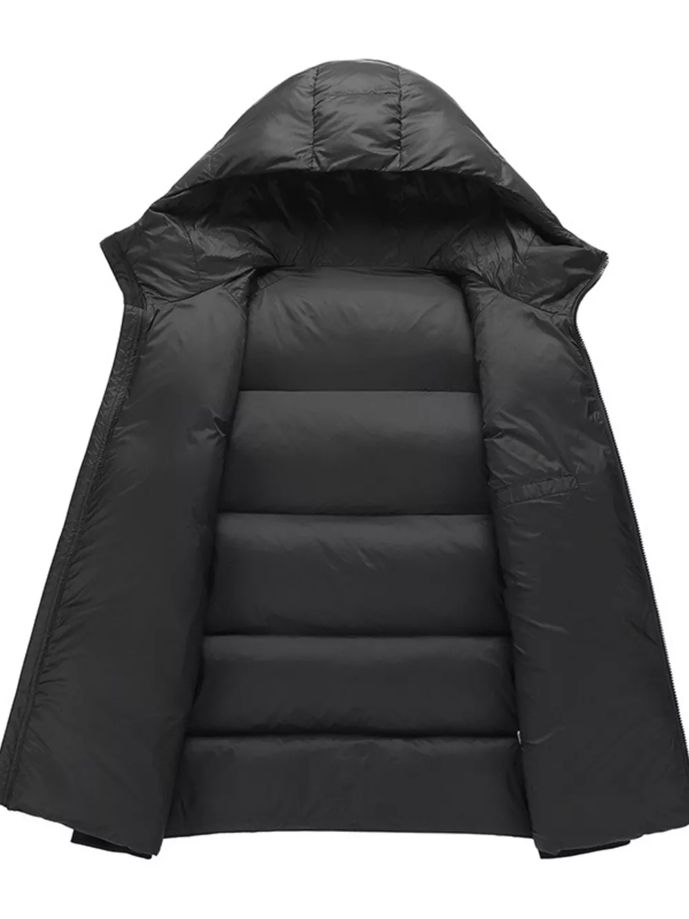 Men's Plus Size Hooded Padded Winter Puffer Jacket, image 3