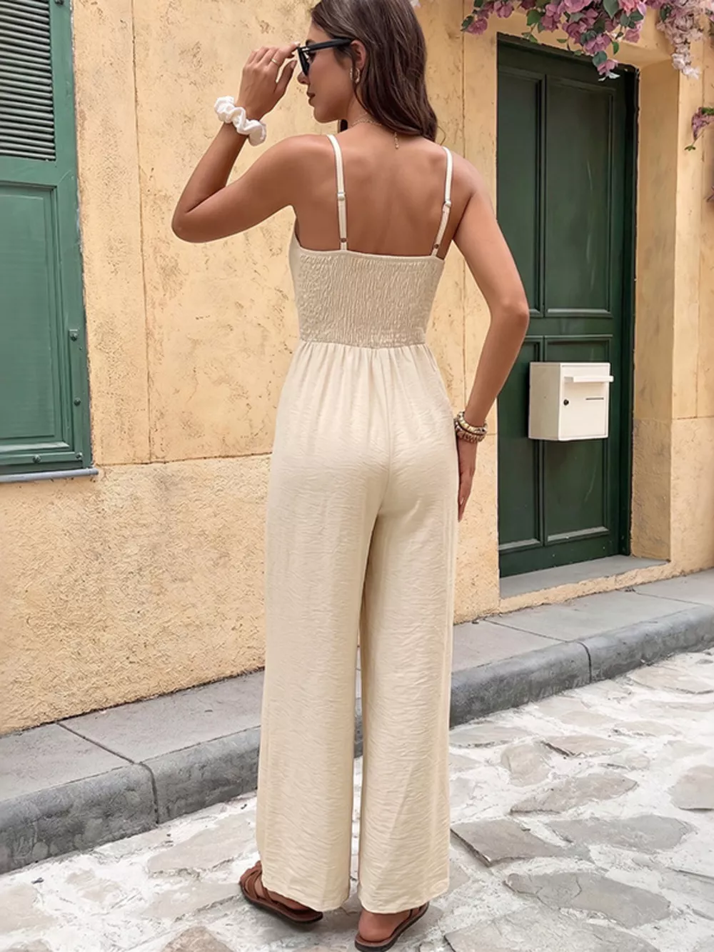 Lace Trim Spaghetti Strap Jumpsuit, image 6