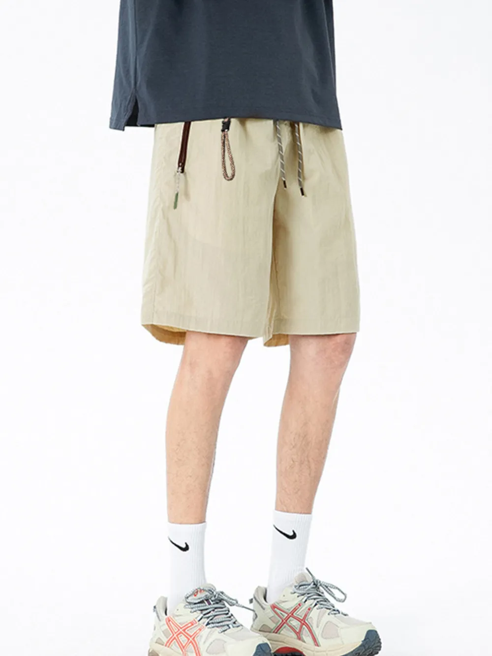 Men's Lightweight Drawstring Shorts with Zipper Pockets, image 18