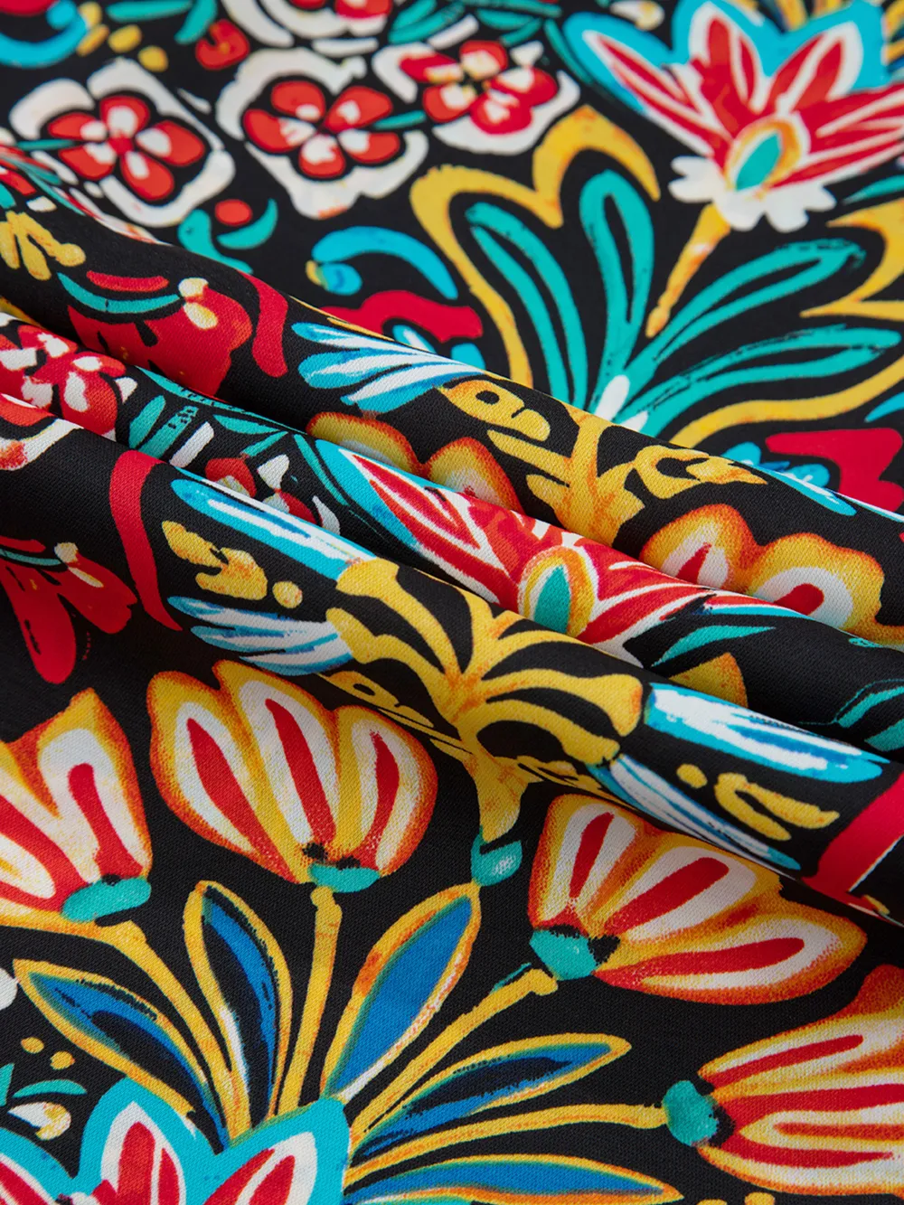 Floral Print Thin Straps High Waist Maxi Dress, image 13