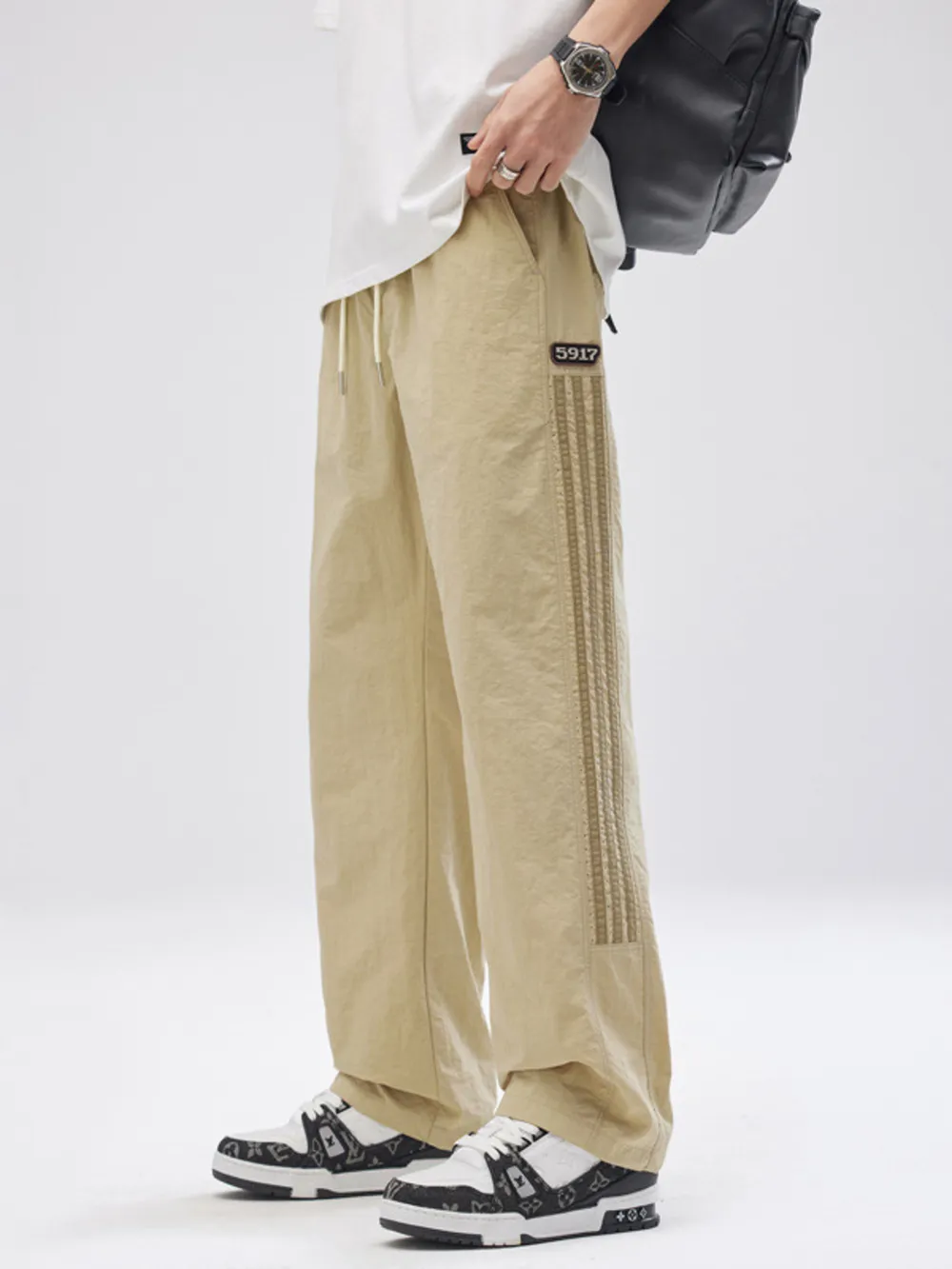 Men's Full Size Casual Loose Fit Drawstring Pants Plus Size, image 2