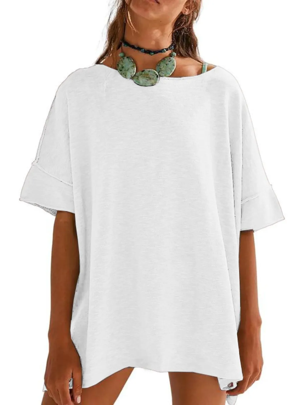Oversized Round Neck Drop-Shoulder T-Shirt, image 25