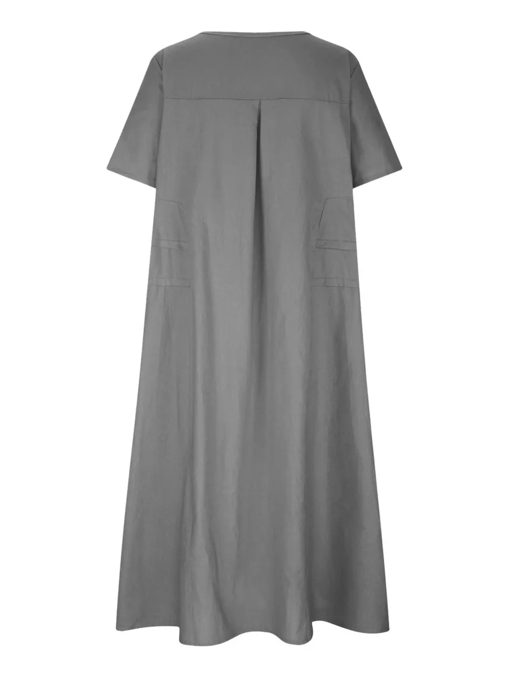 Full Size Casual Linen Blend Midi Dress Plus Size, image 10
