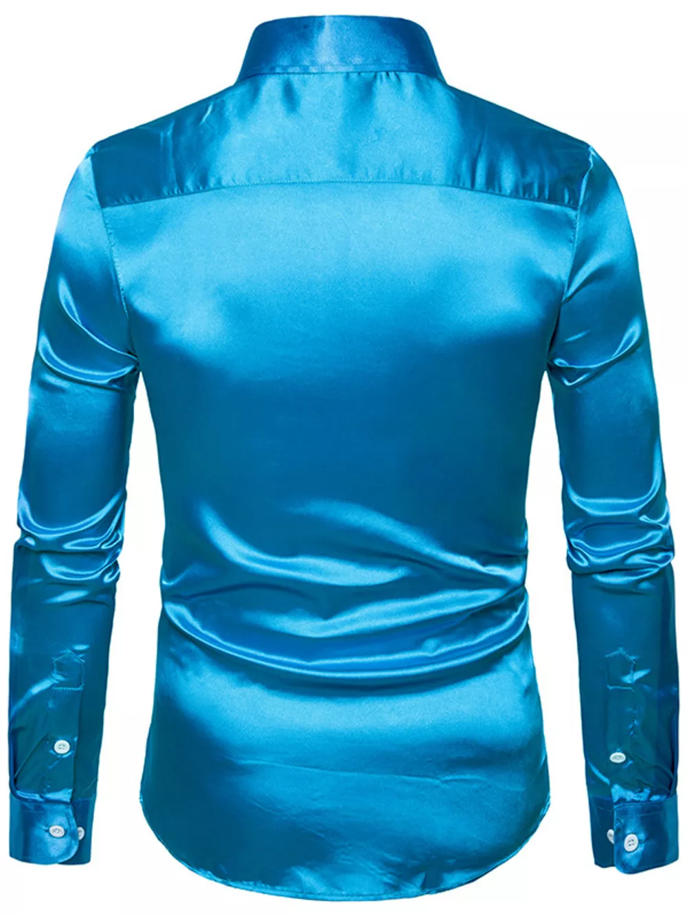 Men's Satin Long Sleeve Shirt, image 6