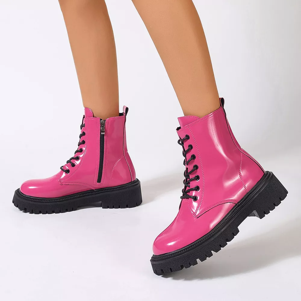 Lace-Up Platform Combat Boots, image 5
