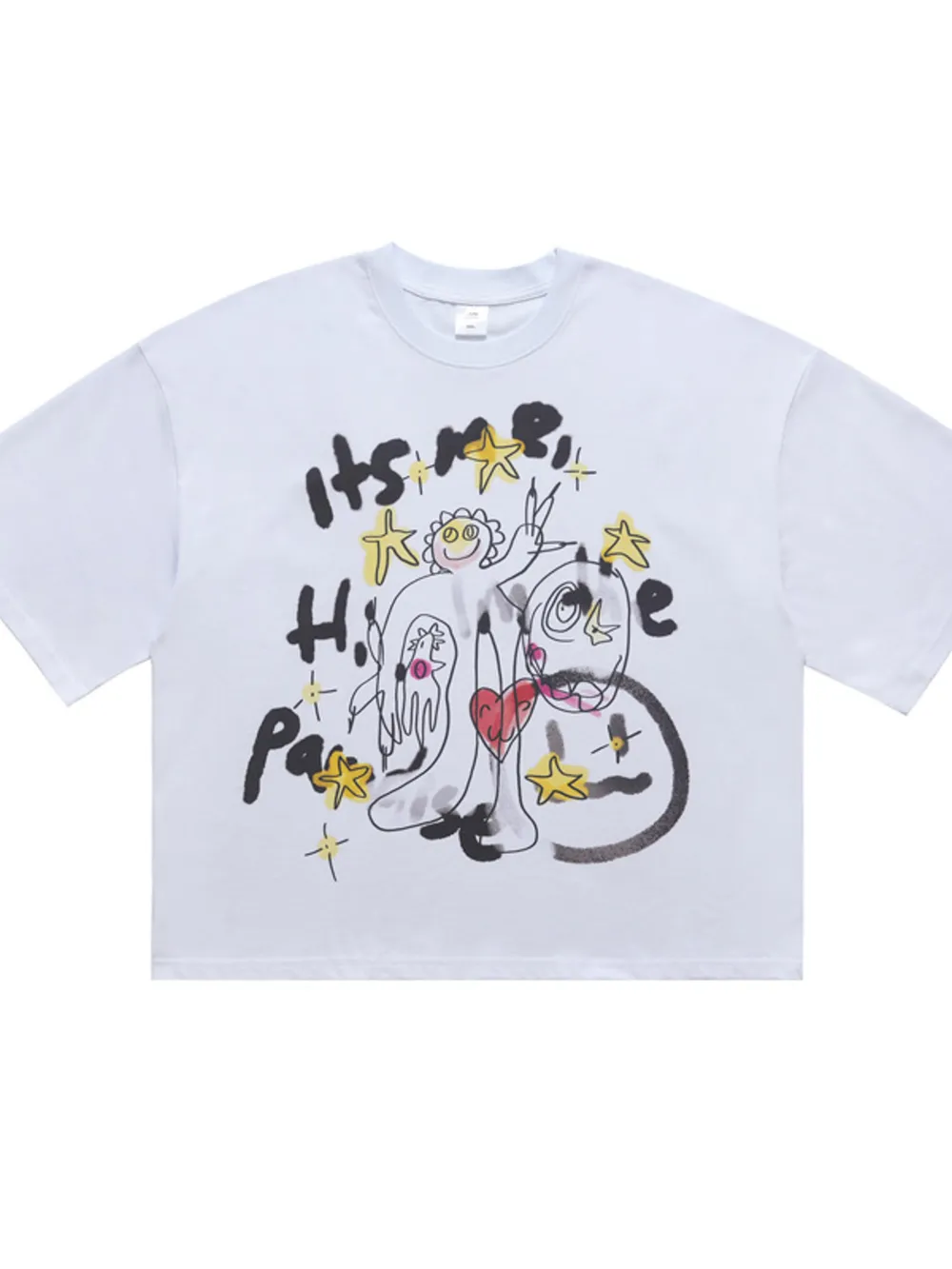 Men's Round Neck Cartoon Graphic T-Shirt, image 2