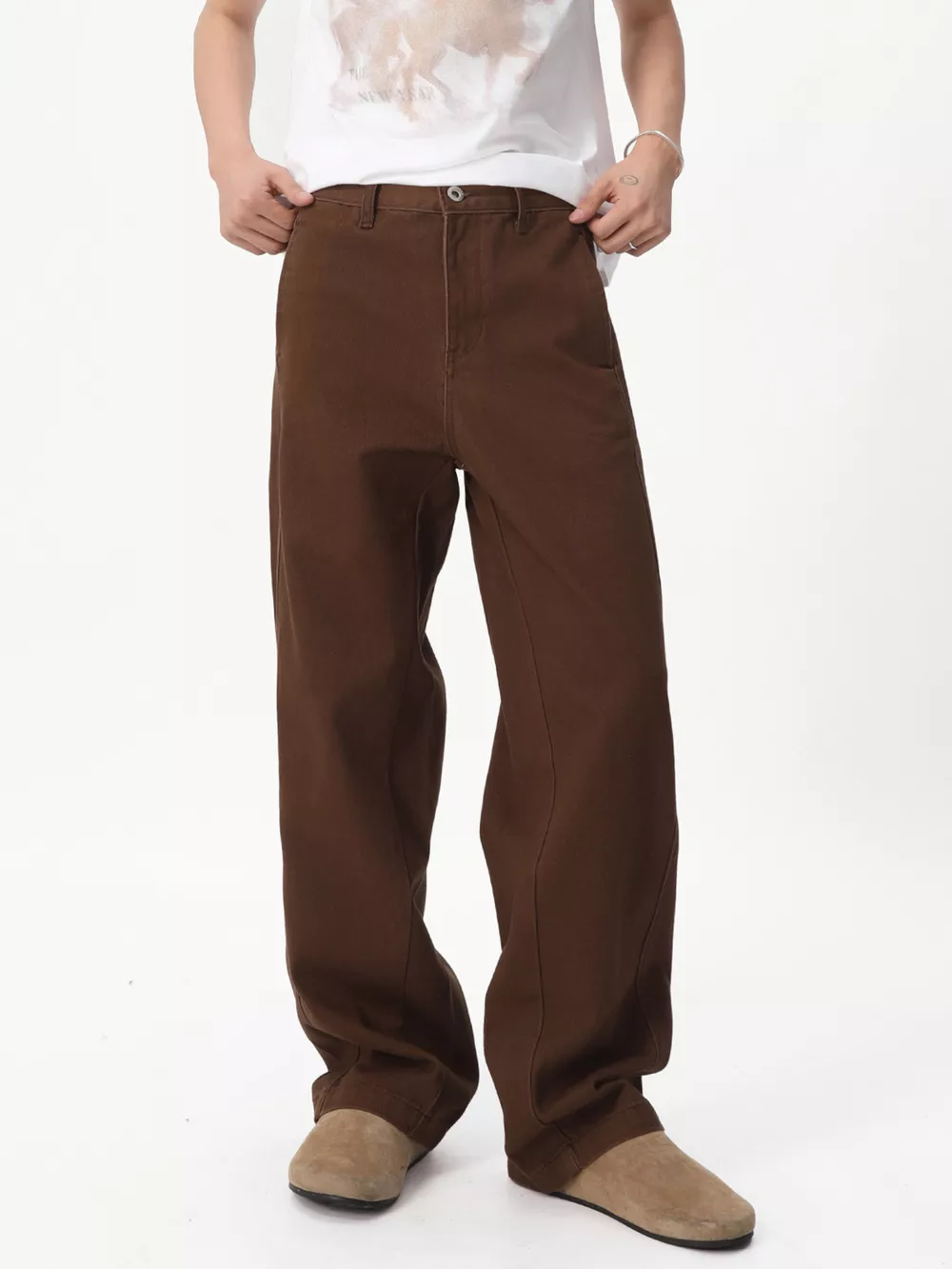 Men's Vintage Wide Leg Jeans, image 2
