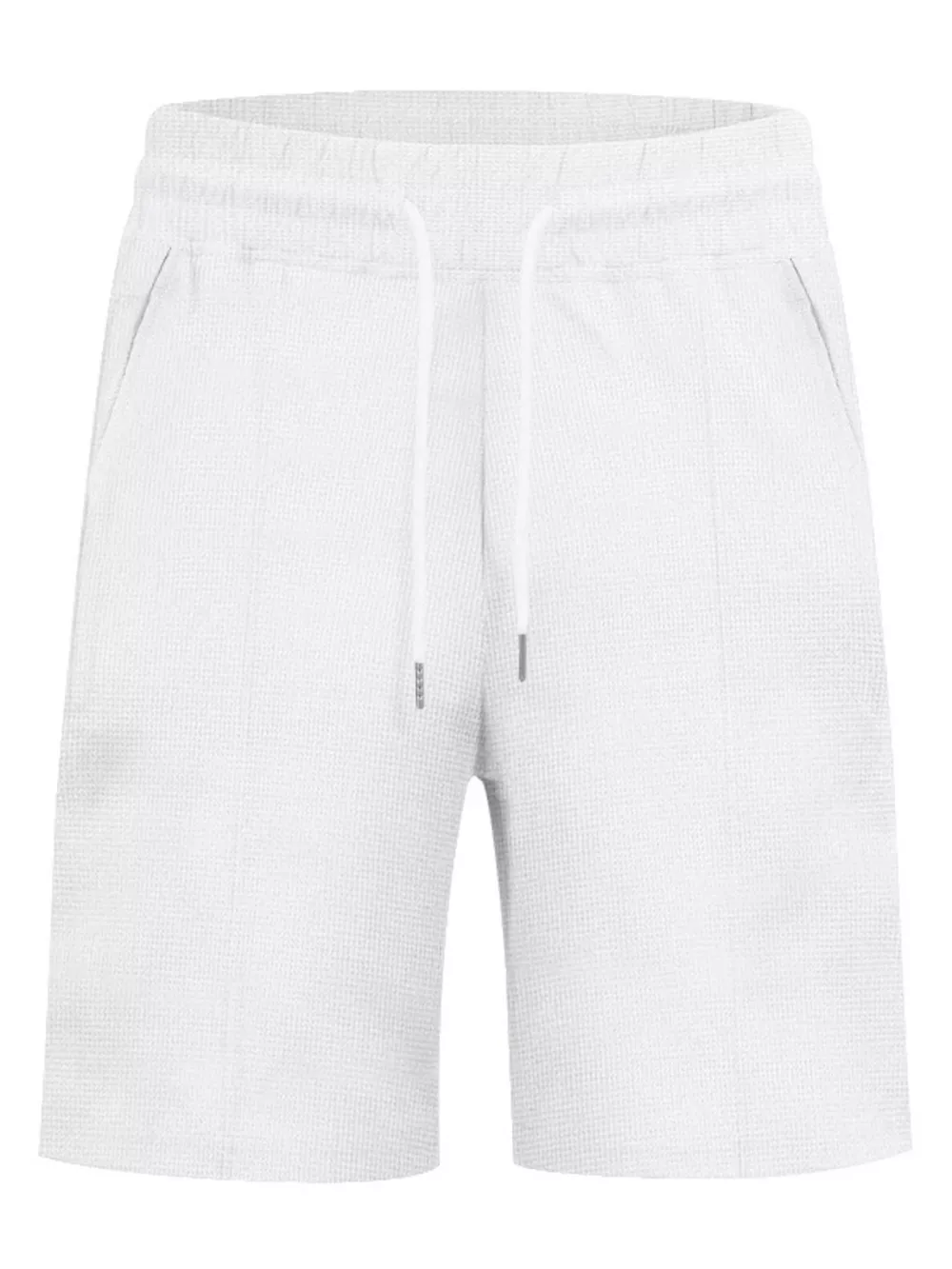 Men's Full Size Lace-Up Collar Casual Top and Shorts Set Plus Size, image 12