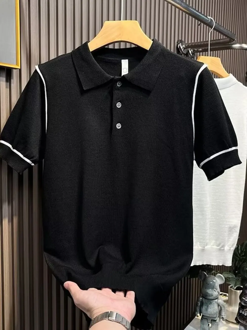 Men's Plus Size Button Detail Short Sleeve Polo