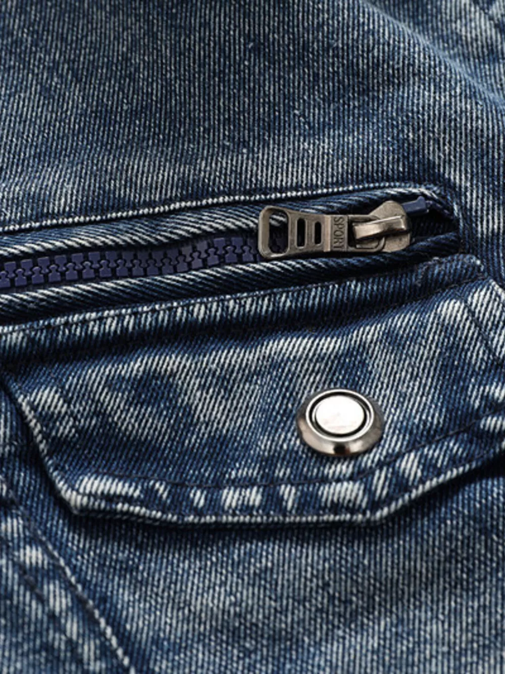 Men's Plus Size Zip Up Hooded Denim Jacket, image 6
