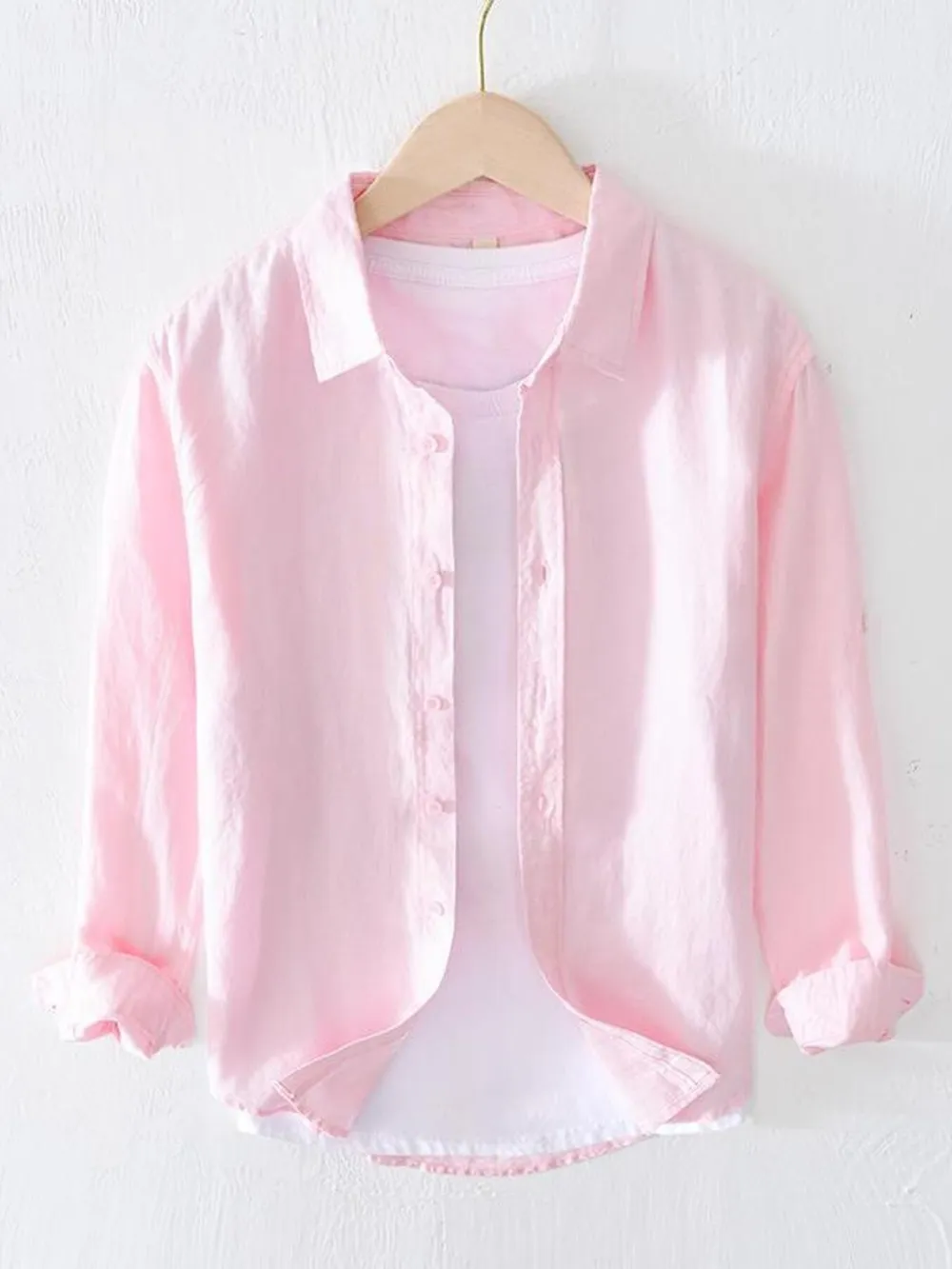 Men's Full Size Button Up Long Sleeve Shirt Plus Size, image 4