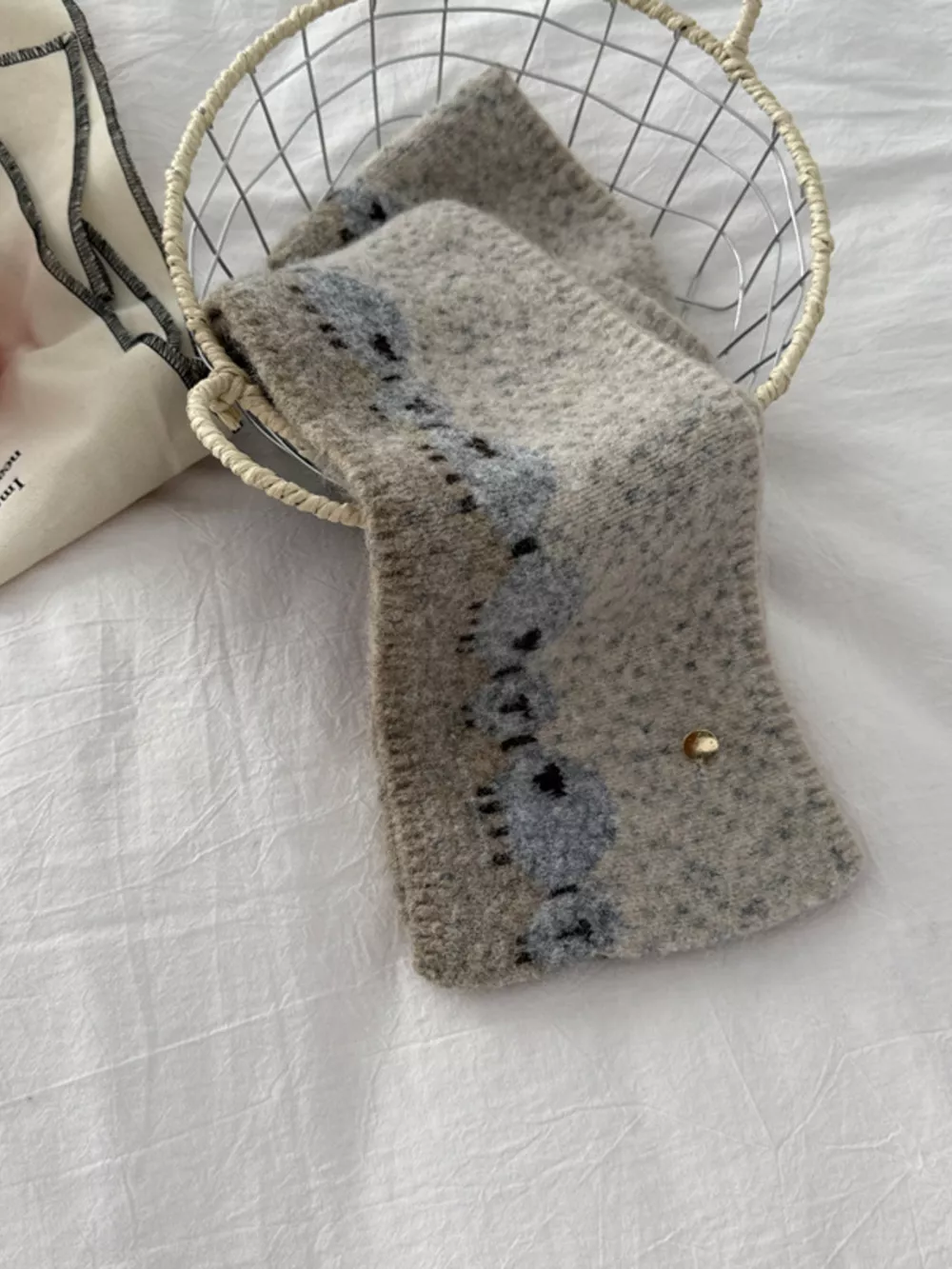Sheep Pattern Knitted Scarf, image 7