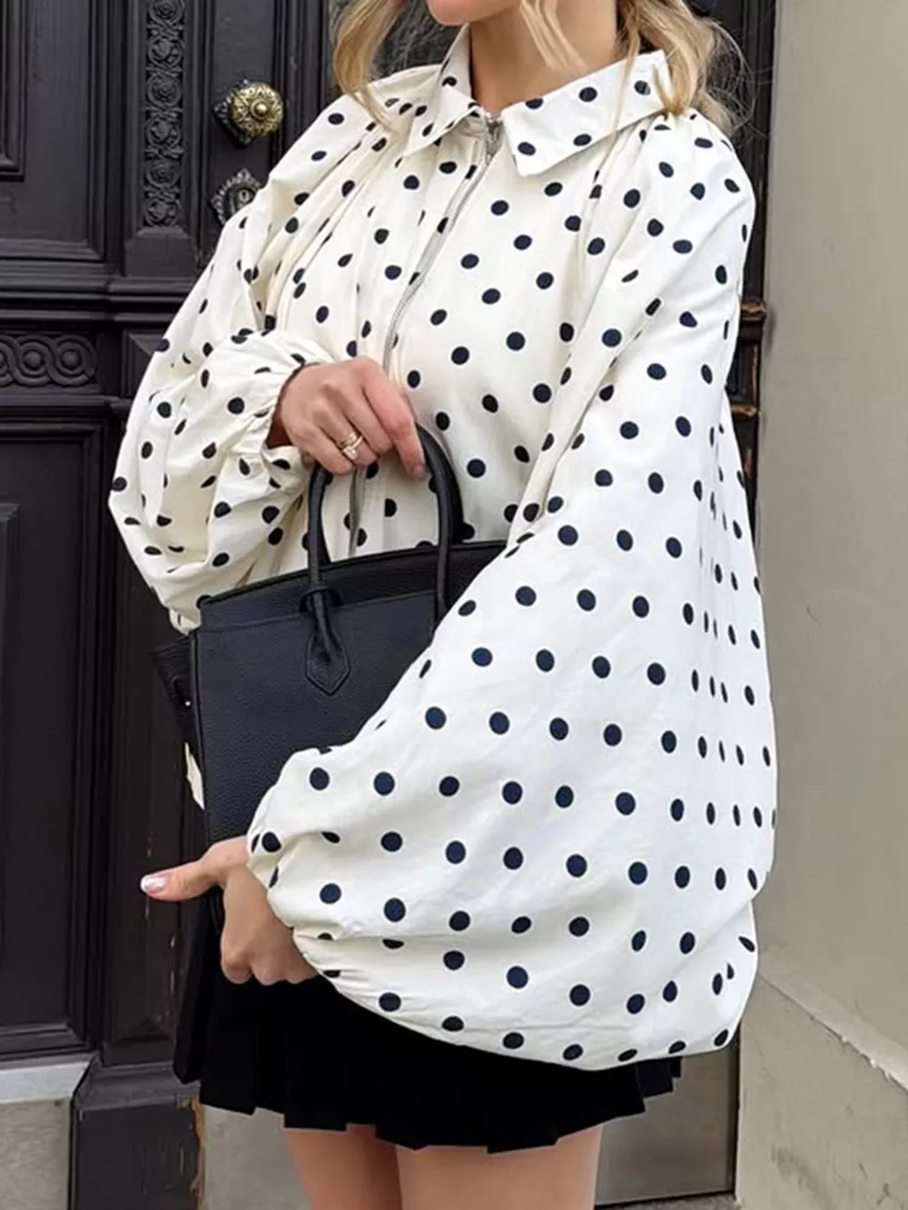 Polka Dot Zip-Up Jacket, image 2