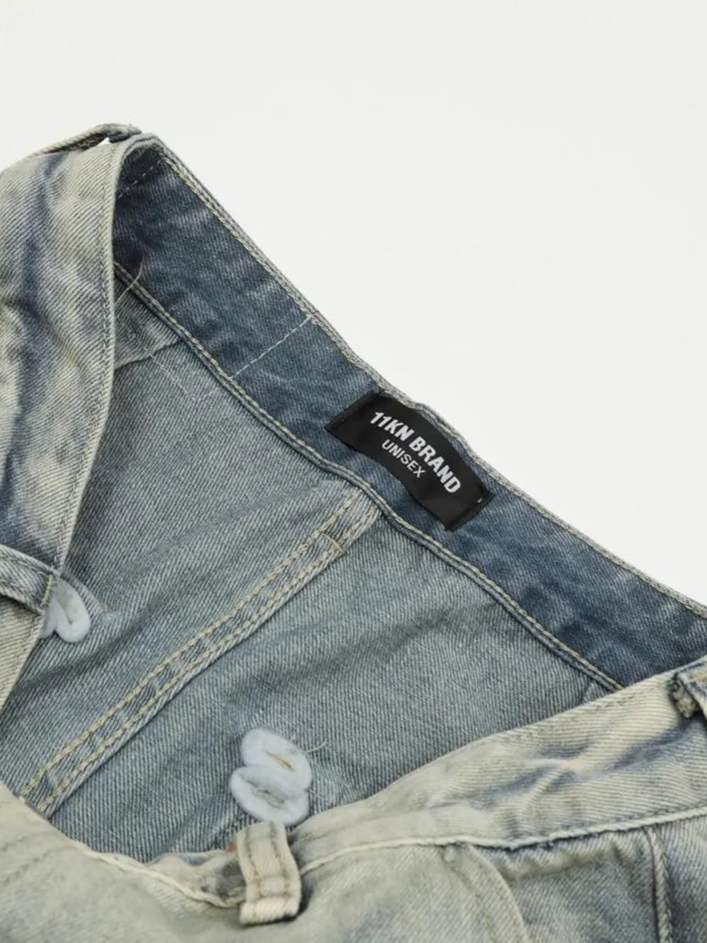 Men's Washed Multi-Pocket Straight Cargo Jeans, image 13