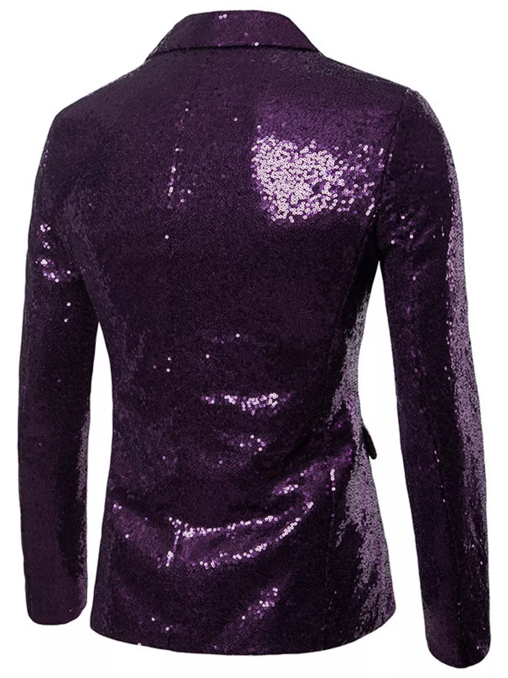 Men's Full Size Sequin One Button Blazer Plus Size, image 9