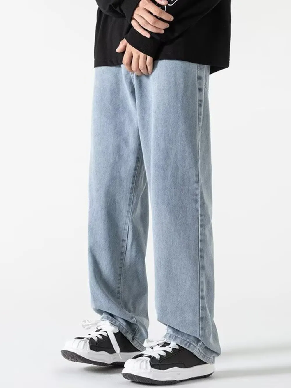 Men's Full Size Wash Wide Leg Jeans Plus Size, image 5