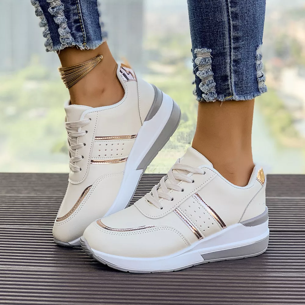 Round Toe Lace Up Sneakers, image 4