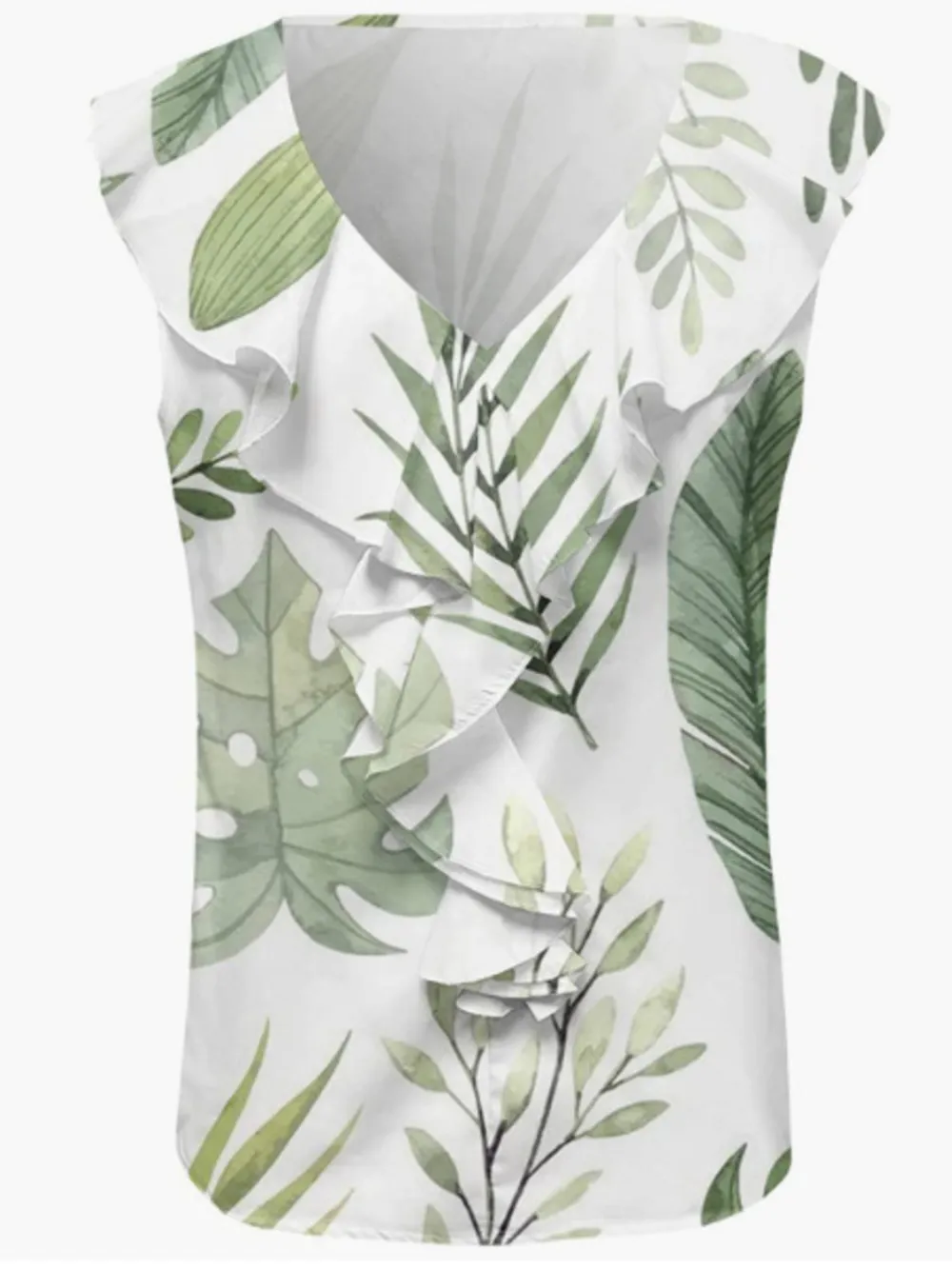 Printed V-Neck Tank, image 21