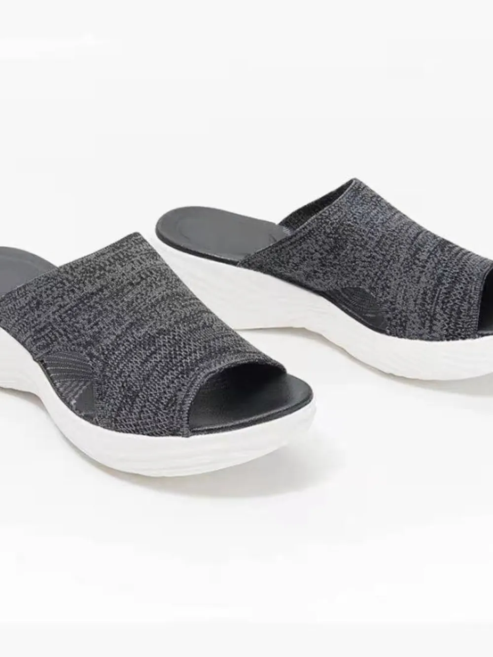 Mesh Comfort Knit Platform Sandals, image 2