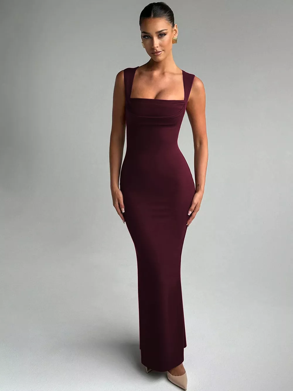 Square Neck Sleeveless Maxi Dress, image 18