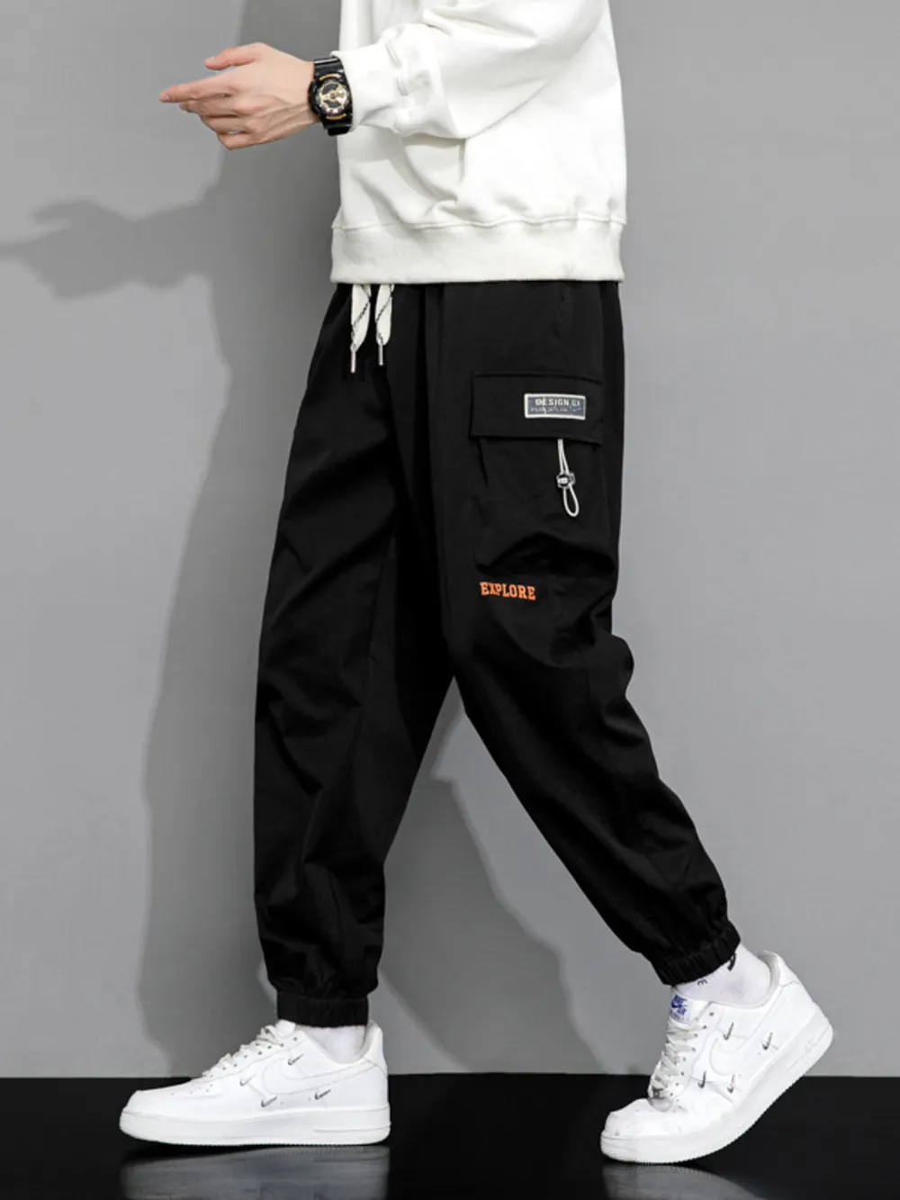 Men's Plus Size Loose Fit Joggers, image 4