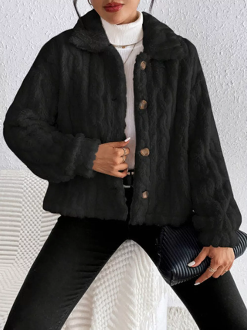 Cozy Fleece Button-Up Outerwear, image 7