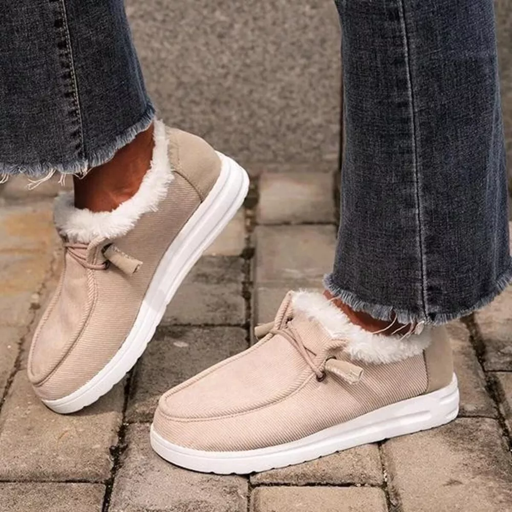 Fuzzy Lined Corduroy Slip-Ons, image 12
