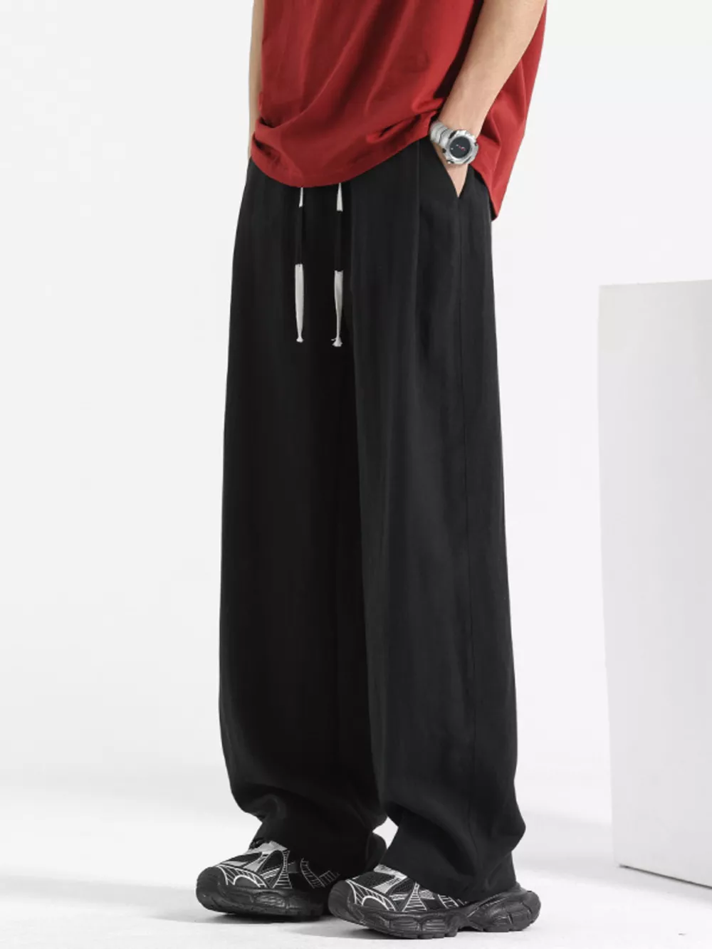 Men's Plus Size Casual Loose Fit Pants, image 6