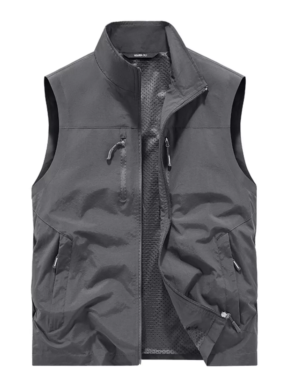 Men's Plus Size Lightweight Outdoor Zip Up Vest, image 4