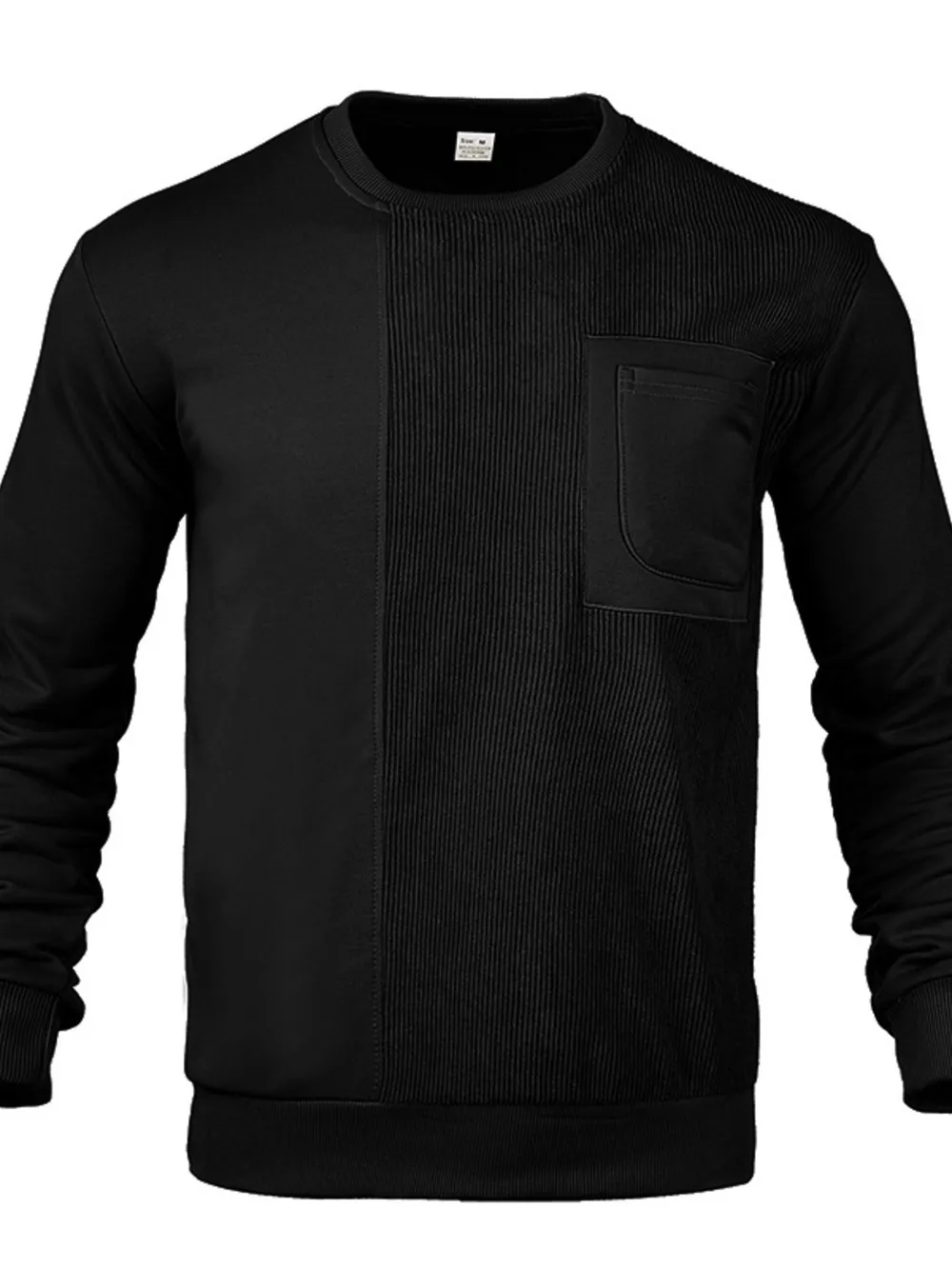 Men's Full Size Round Neck Long Sleeve Sweatshirt Plus Size, image 16