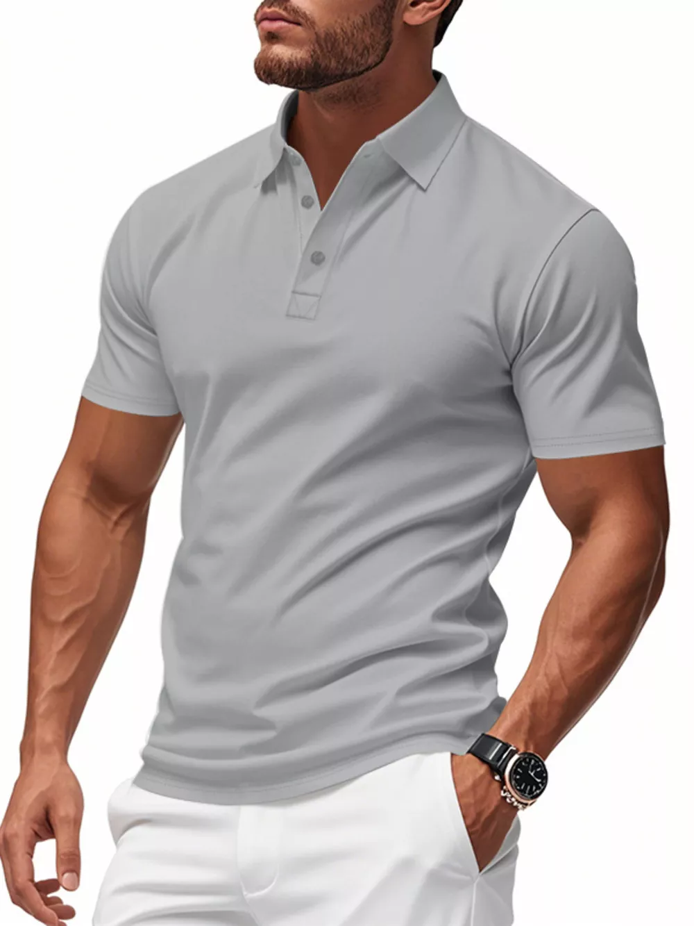 Men's Full Size Classic Fit Short Sleeve Polo Plus Size, image 7