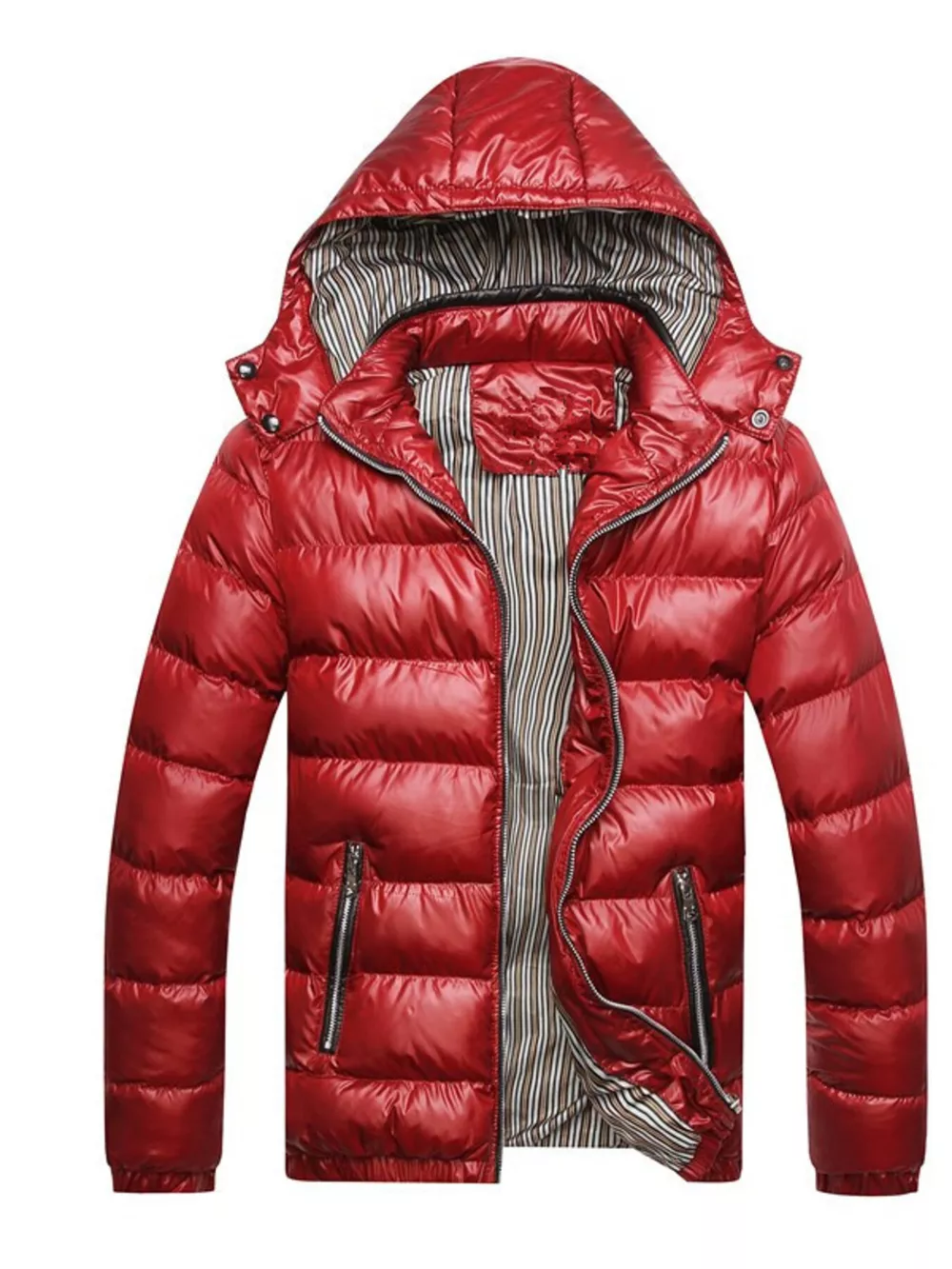 Men's Plus Size Lightweight Hooded Puffer Jacket, image 4