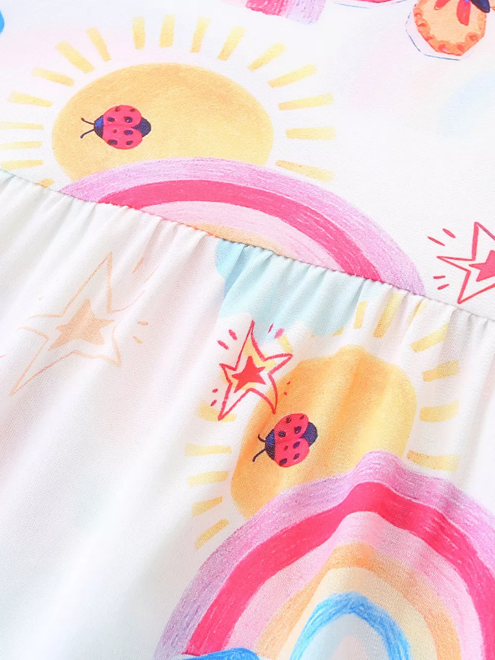 Children's Rainbow Butterfly Print Casual Dress, image 3