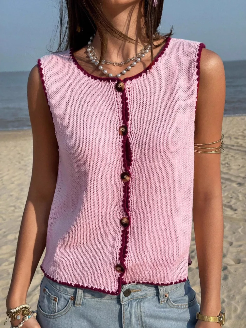 Button-Down Sweater Vest, image 2