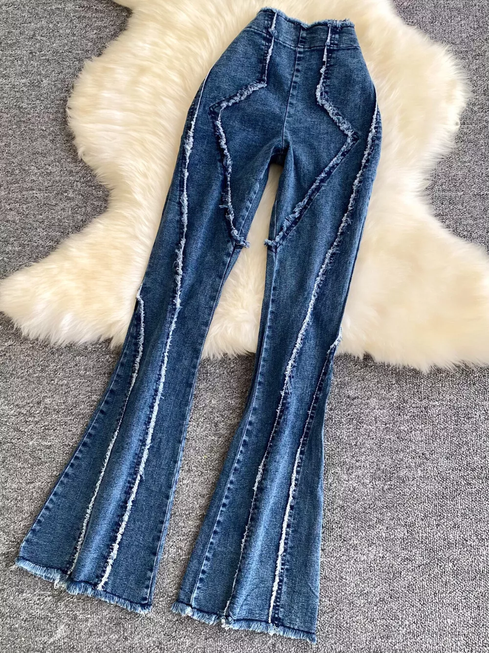Raw Hem Denim Cami and Flare Jeans Set, image 4