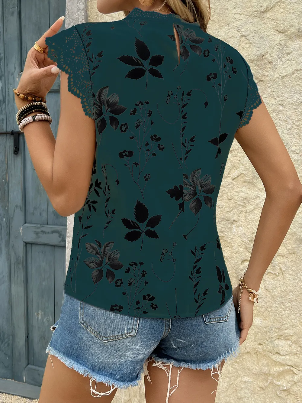 Lace Trim Sleeveless Blouse, image 15