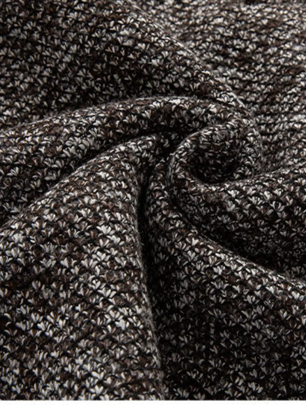 Men's Plus Size Half-Zip Stand Collar Textured Sweater, image 13